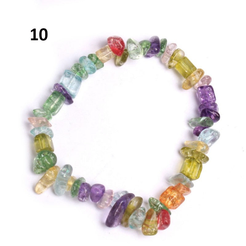 Natural Pink Quartz Crystal Bracelet