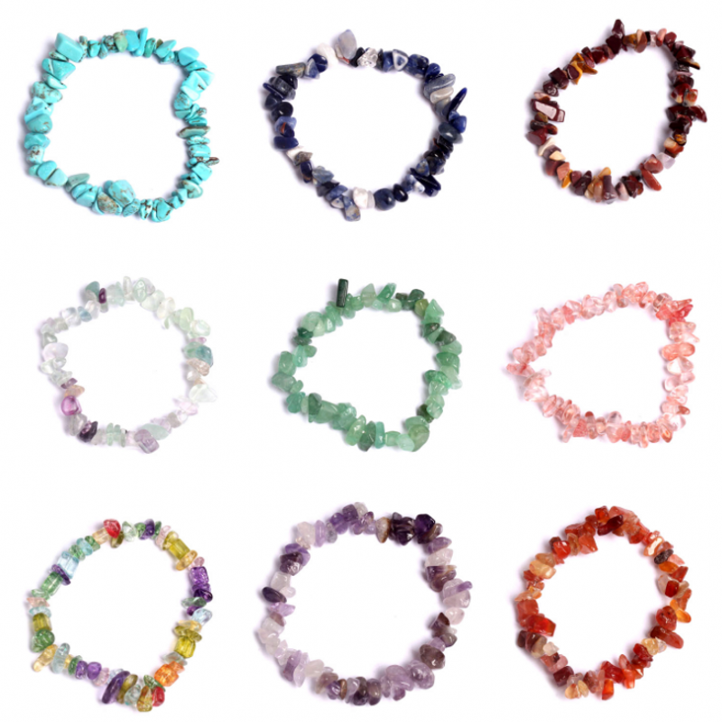 Natural Pink Quartz Crystal Bracelet