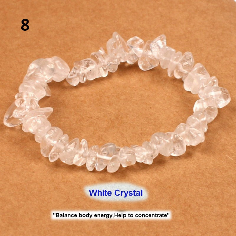 Natural Pink Quartz Crystal Bracelet