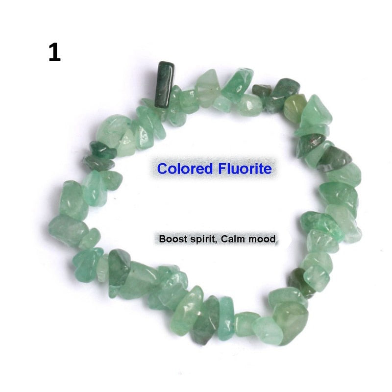 Natural Pink Quartz Crystal Bracelet